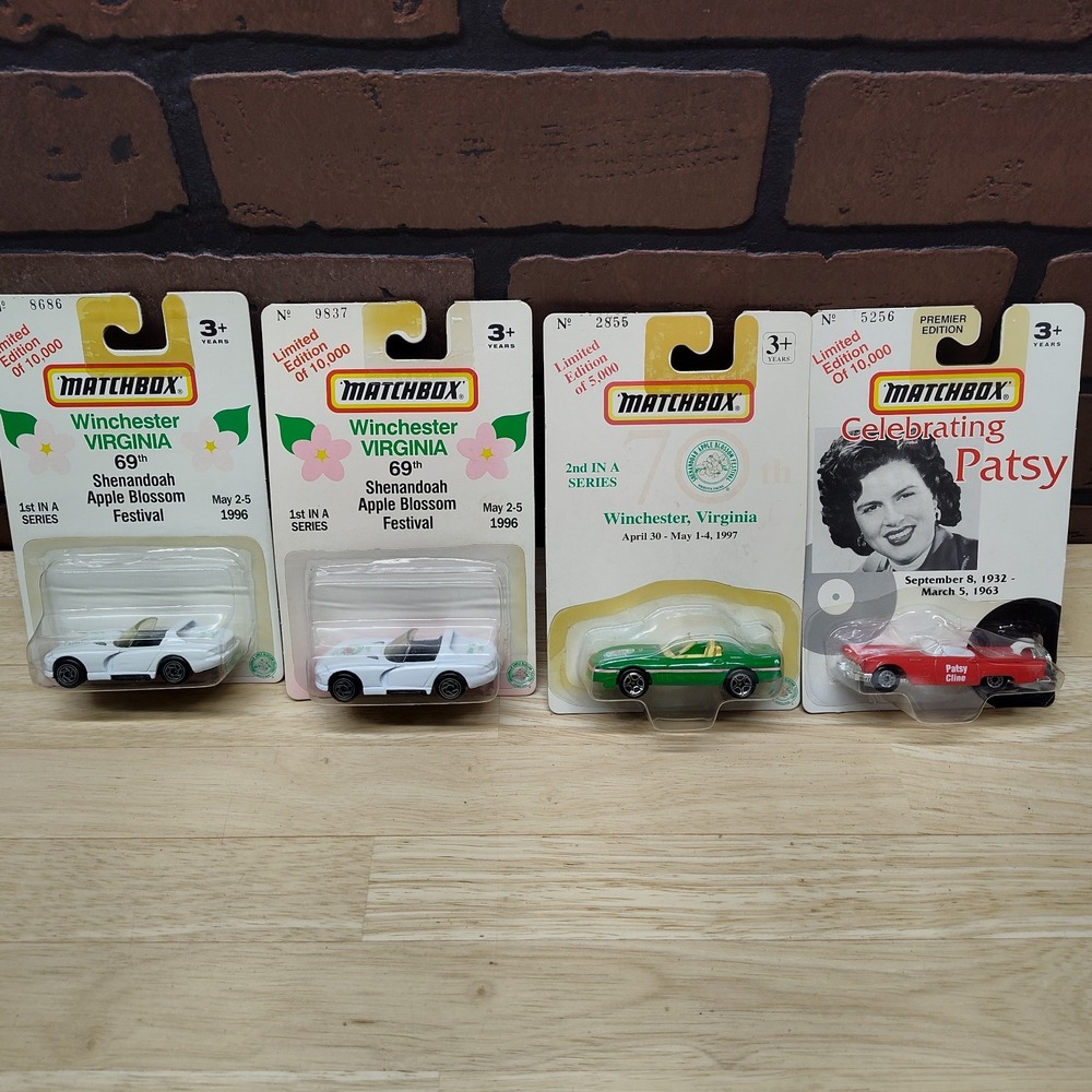 Matchbox cars Patsy Cline Shenandoah Apple Blossom 1996 1997 NEW vintage